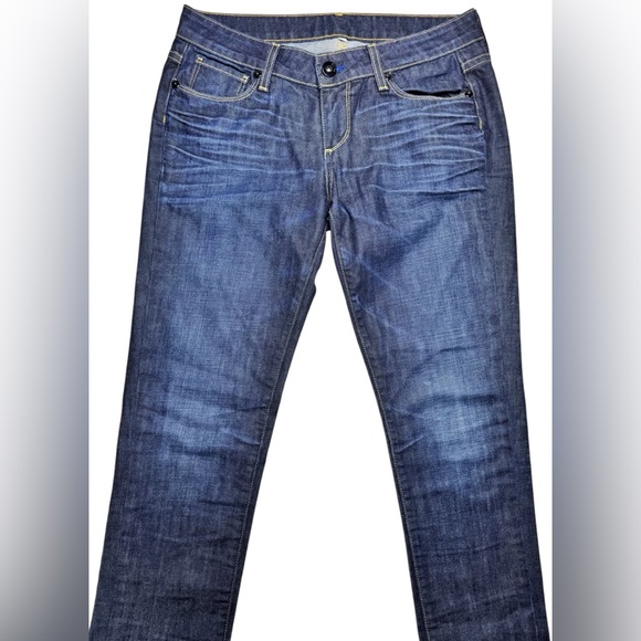 PAIGE Jimmy Jimmy Skinny Low Rise Dark Wash Jeans Womens 25 - Picture 2 of 13